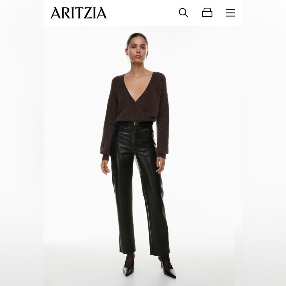 NWT Aritzia Wilfred Melina Pant - Black Size 8